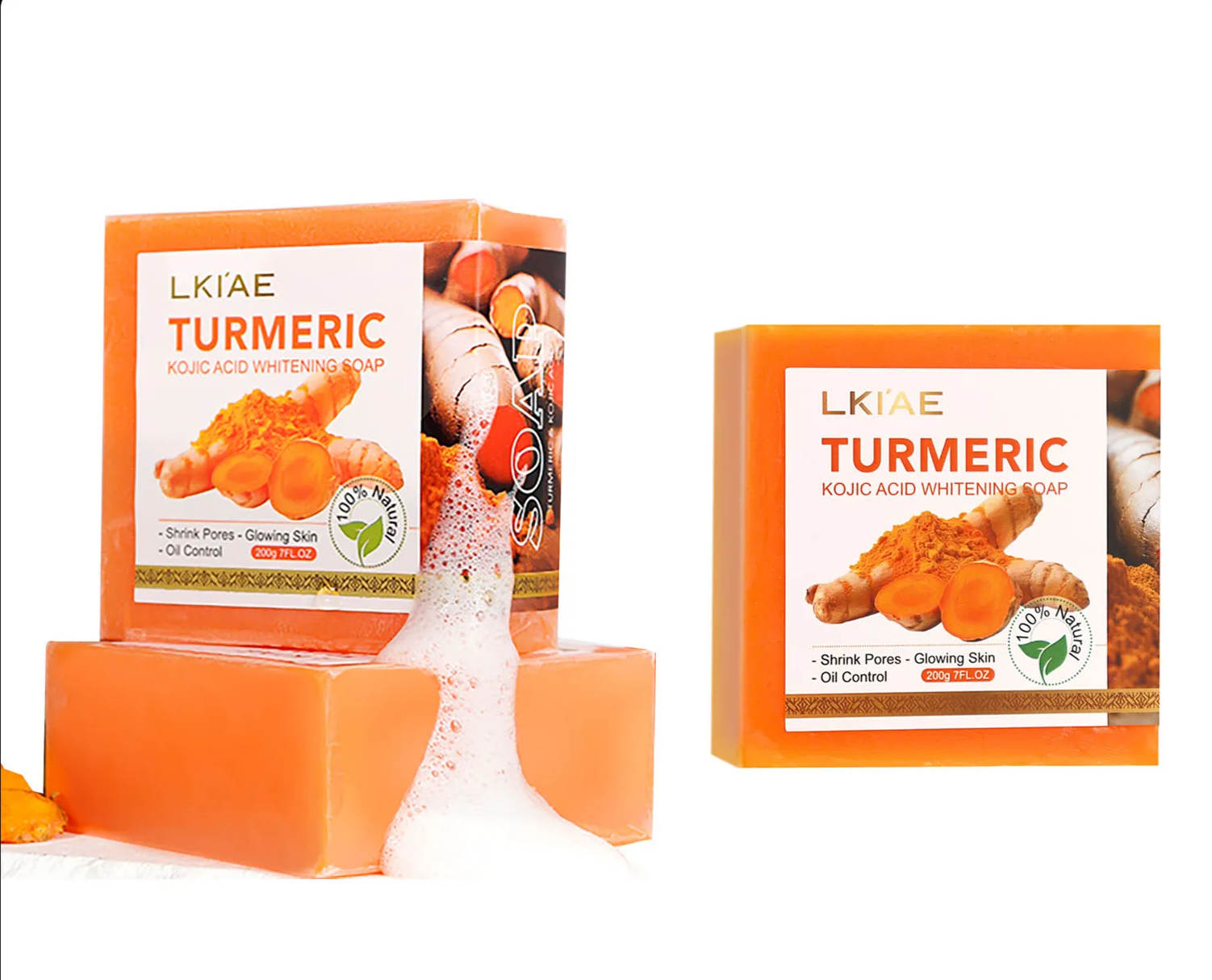GlowHerb Natural Turmeric Whitening Soap – Deep Cleansing & Brightening Care