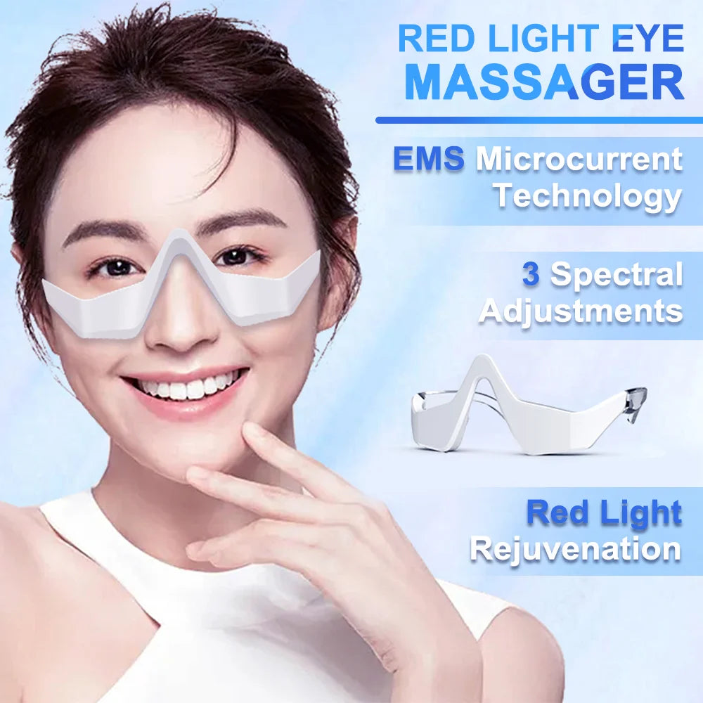 EMS Eye Massager – Undereye Lifting & Light Therapy Device for Skincare