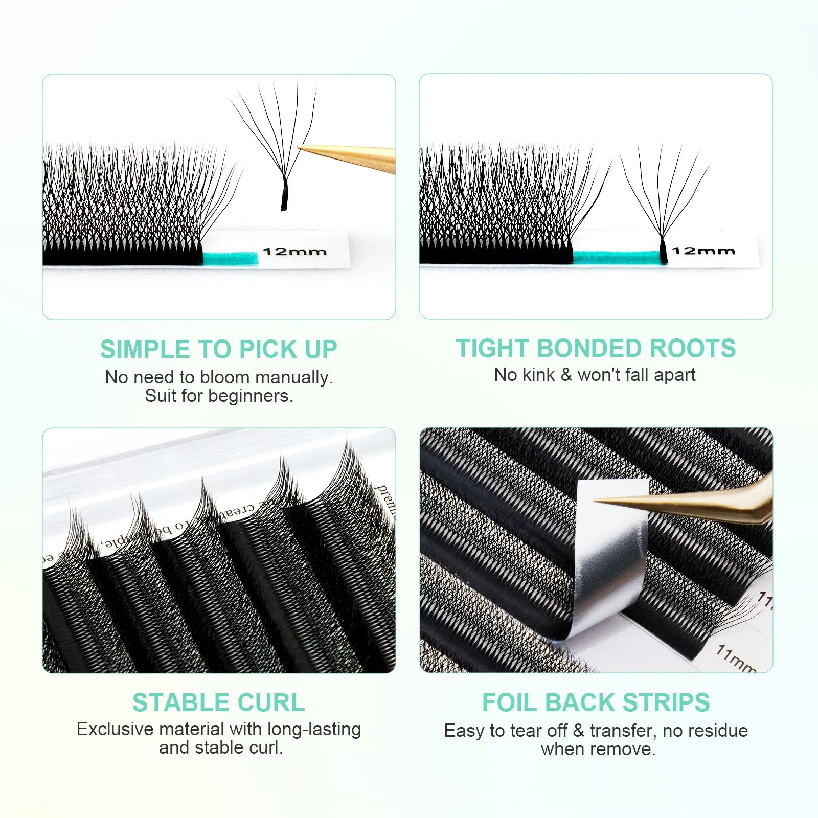 NAGARAKU 6D W-Shape Premade Fans Eyelash Extensions