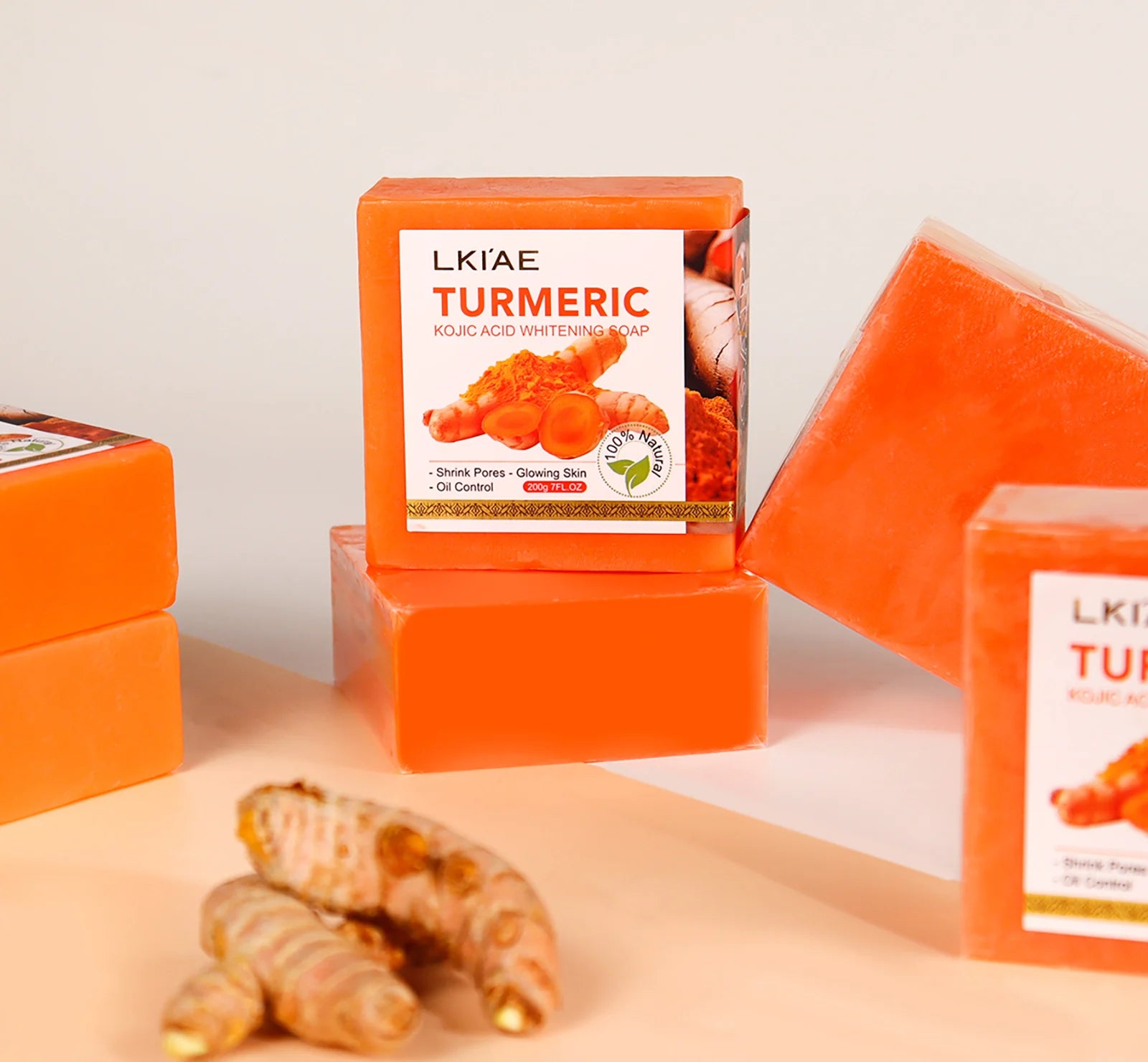 GlowHerb Natural Turmeric Whitening Soap – Deep Cleansing & Brightening Care