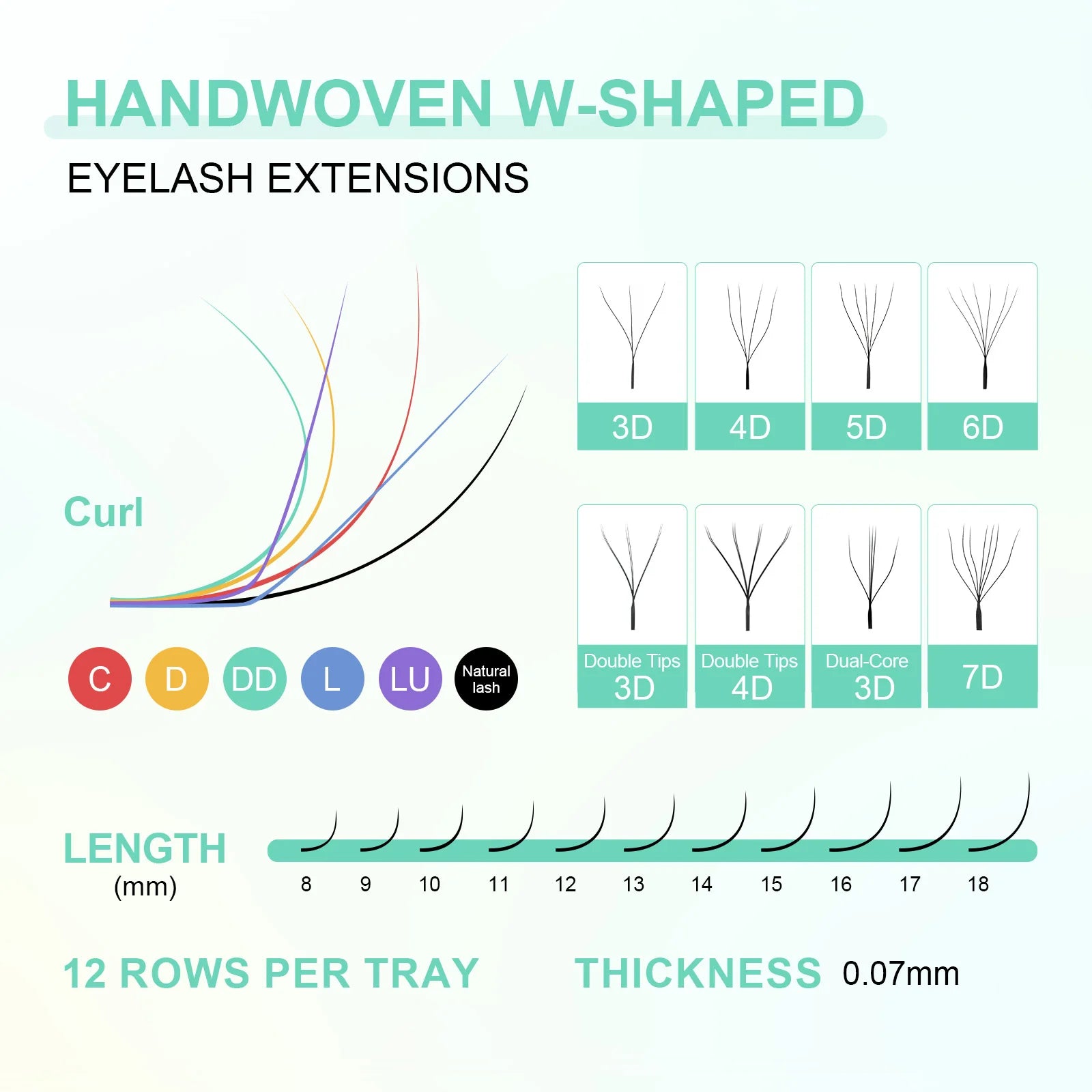 NAGARAKU 6D W-Shape Premade Fans Eyelash Extensions