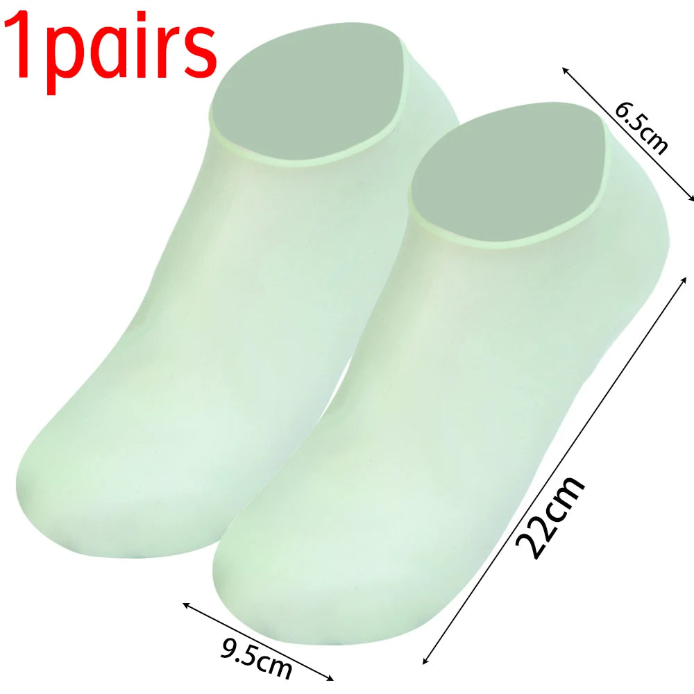 Silicone Moisturizing Foot Spa Socks – Reusable Hydrating Heel Care