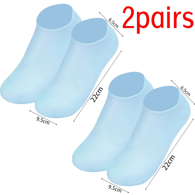 Silicone Moisturizing Foot Spa Socks – Reusable Hydrating Heel Care