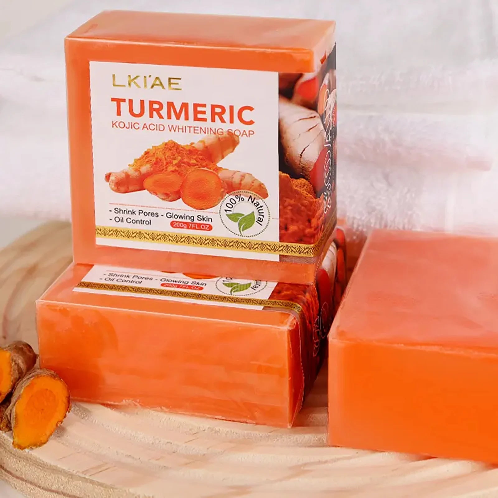 GlowHerb Natural Turmeric Whitening Soap – Deep Cleansing & Brightening Care