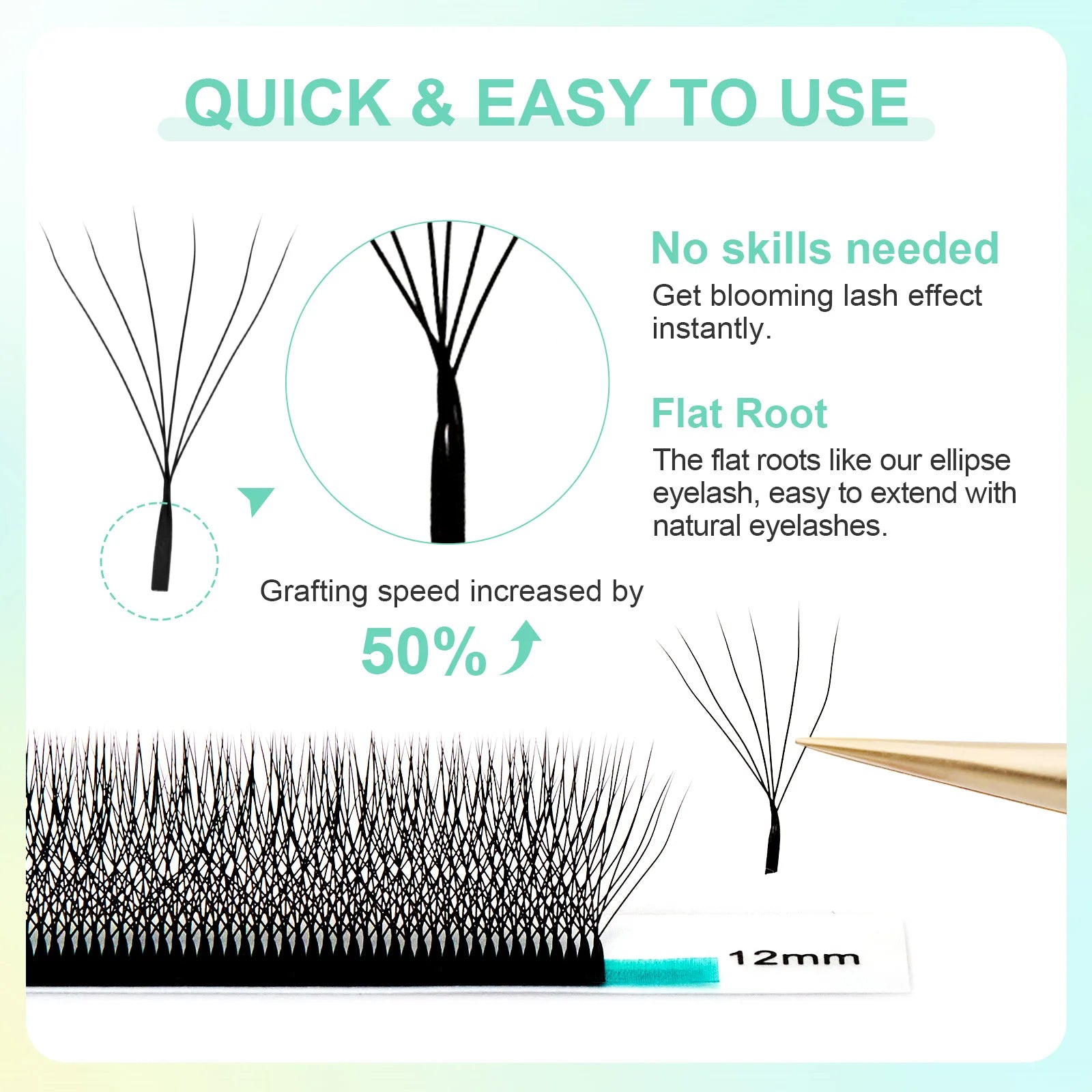 NAGARAKU 6D W-Shape Premade Fans Eyelash Extensions