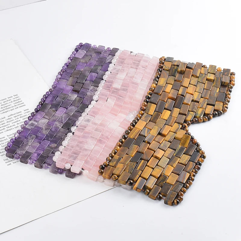 RoseLuxe Rose Quartz Eye Mask