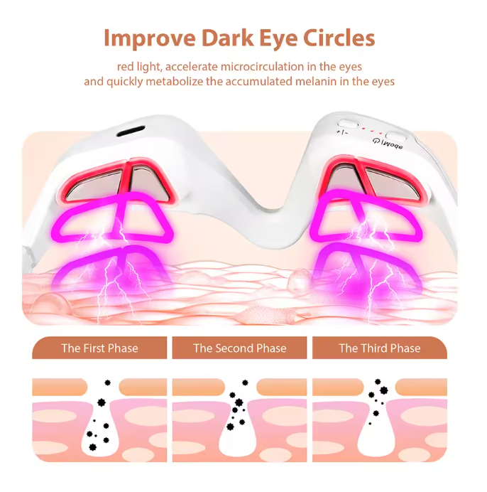 EMS Eye Massager – Undereye Lifting & Light Therapy Device for Skincare