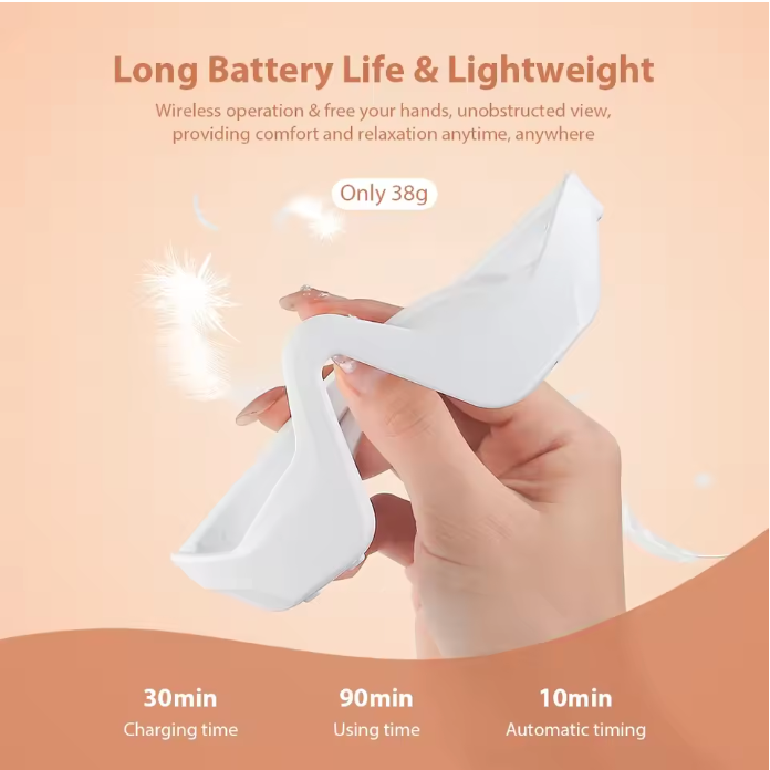EMS Eye Massager – Undereye Lifting & Light Therapy Device for Skincare