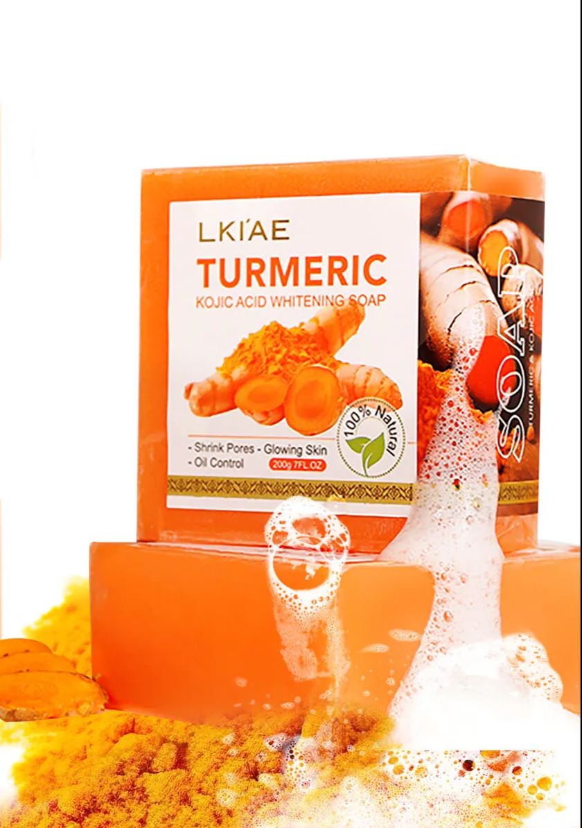 GlowHerb Natural Turmeric Whitening Soap – Deep Cleansing & Brightening Care