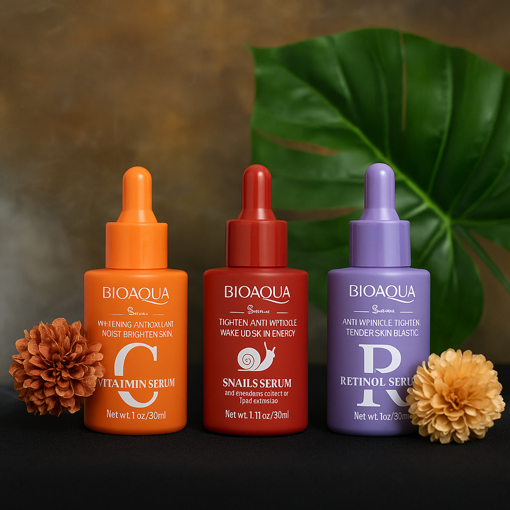 Glow & Hydrate with BIOAQUA Vitamin C Retinol & Hyaluronic Acid Serum