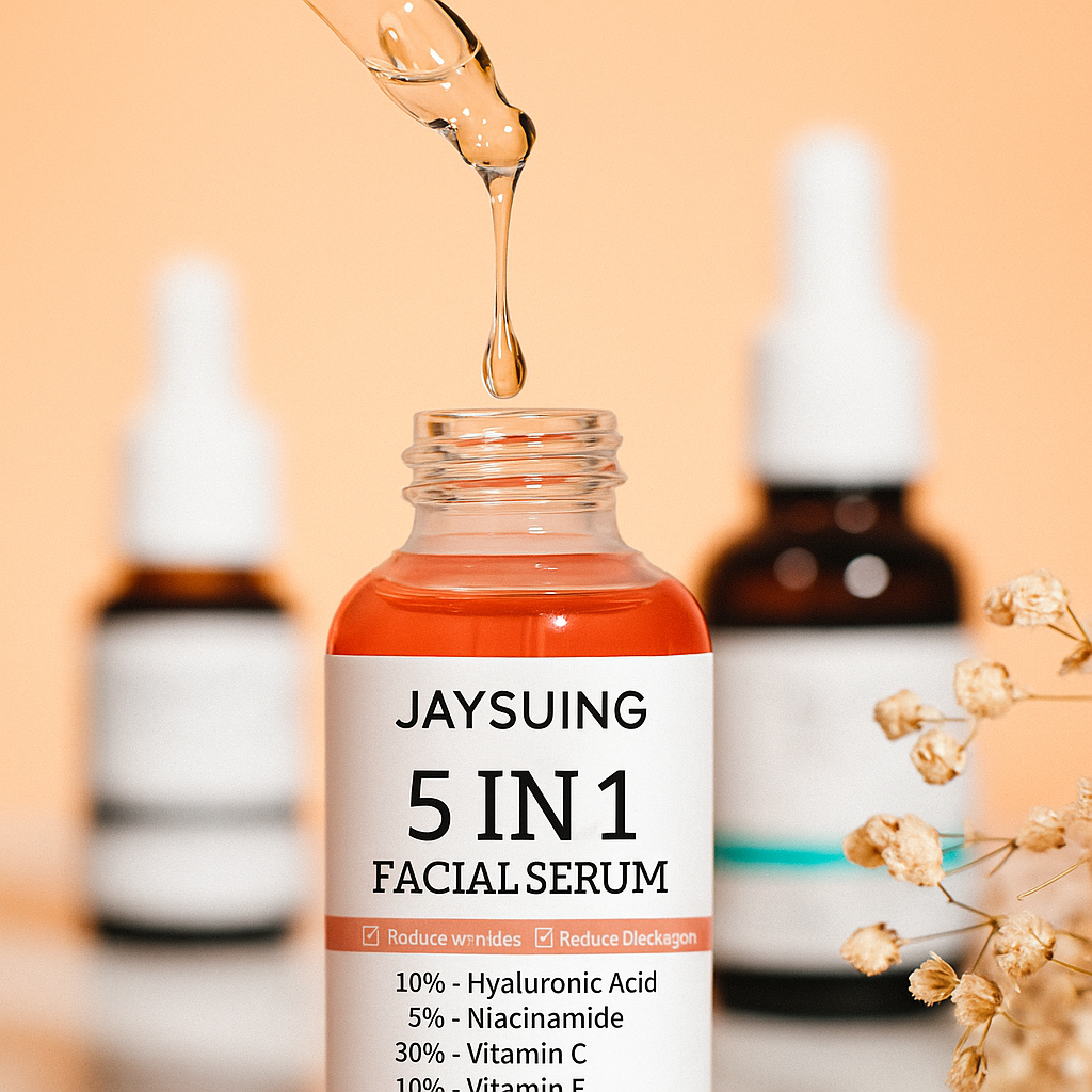 5-in-1 Vitamin C Face Serum – Brightening & Hydrating Skincare