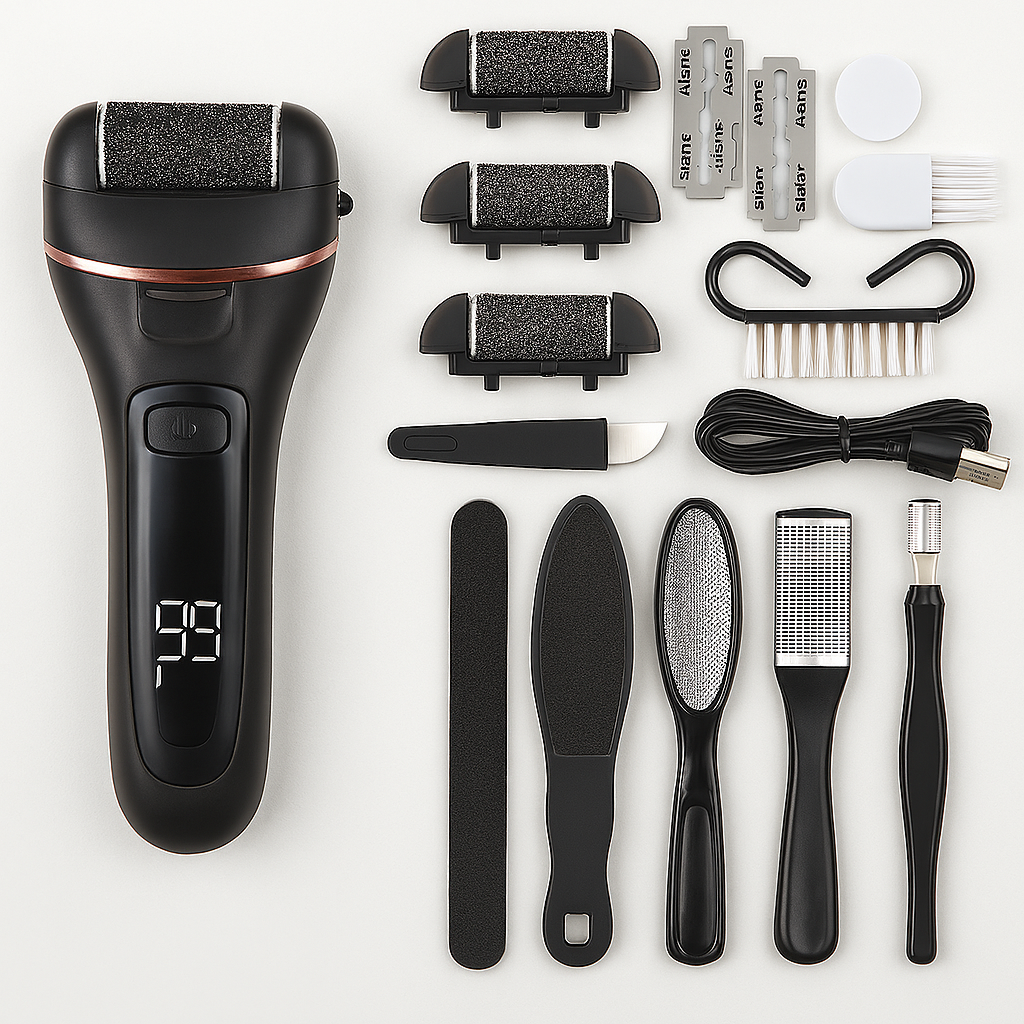 Electric Foot File Callus Remover – Rechargeable & Waterproof Grinder