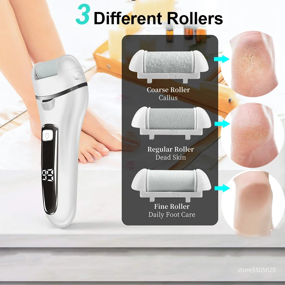 Electric Foot File Callus Remover – Rechargeable & Waterproof Grinder
