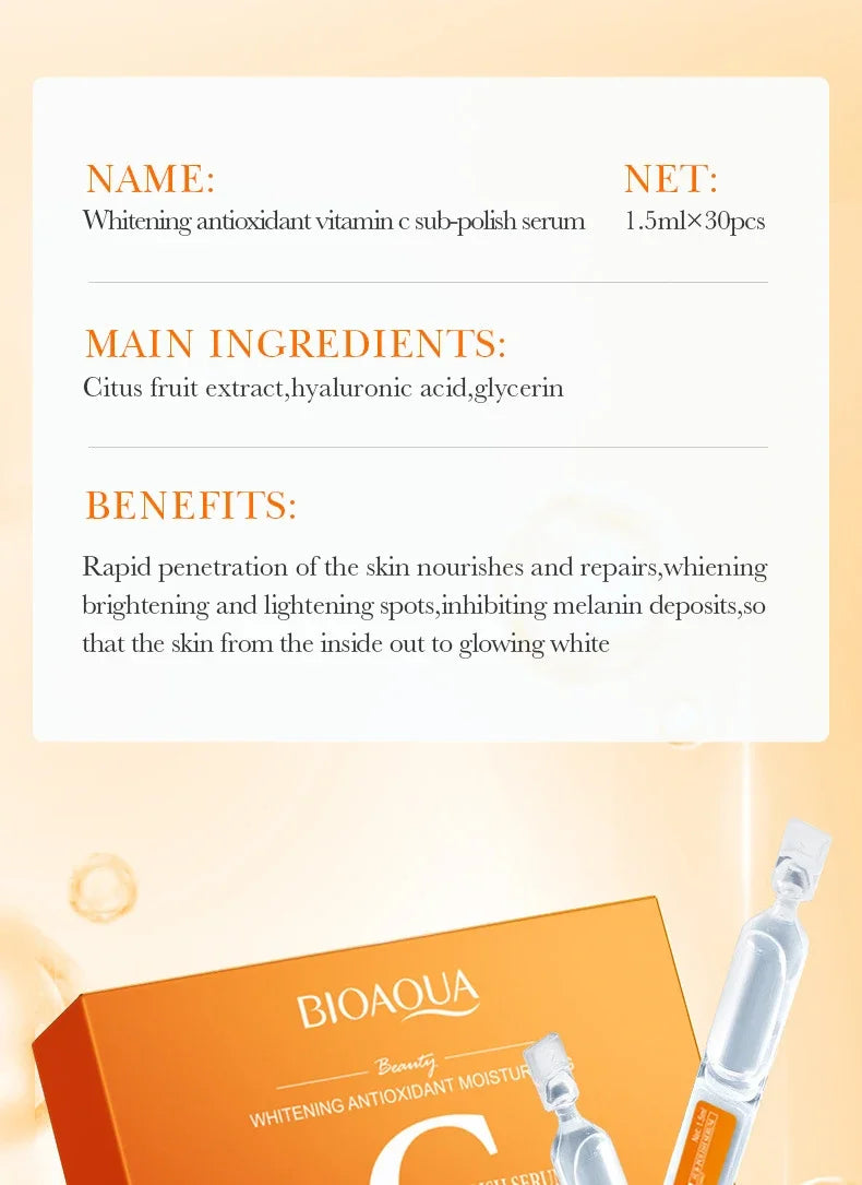 30pcs BIOAQUA Retinol + Vitamin C + Hyaluronic Acid Serum Box