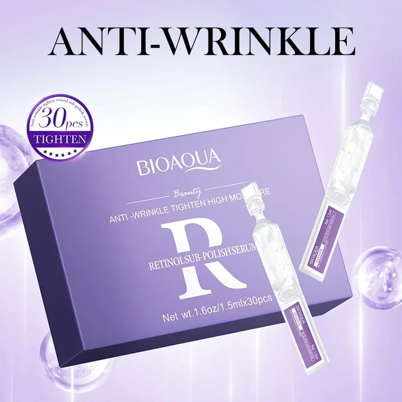 30pcs BIOAQUA Retinol + Vitamin C + Hyaluronic Acid Serum Box
