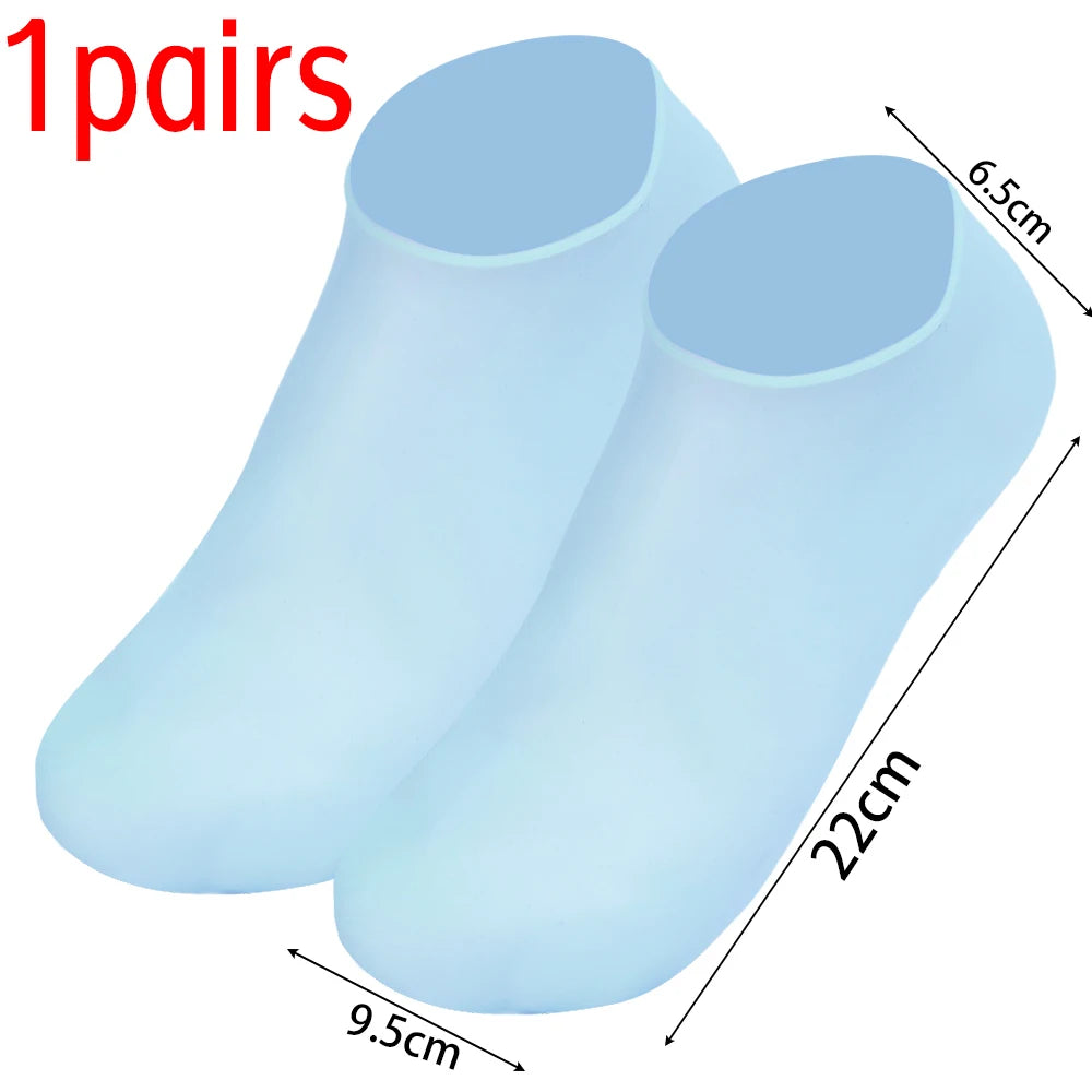 Silicone Moisturizing Foot Spa Socks – Reusable Hydrating Heel Care